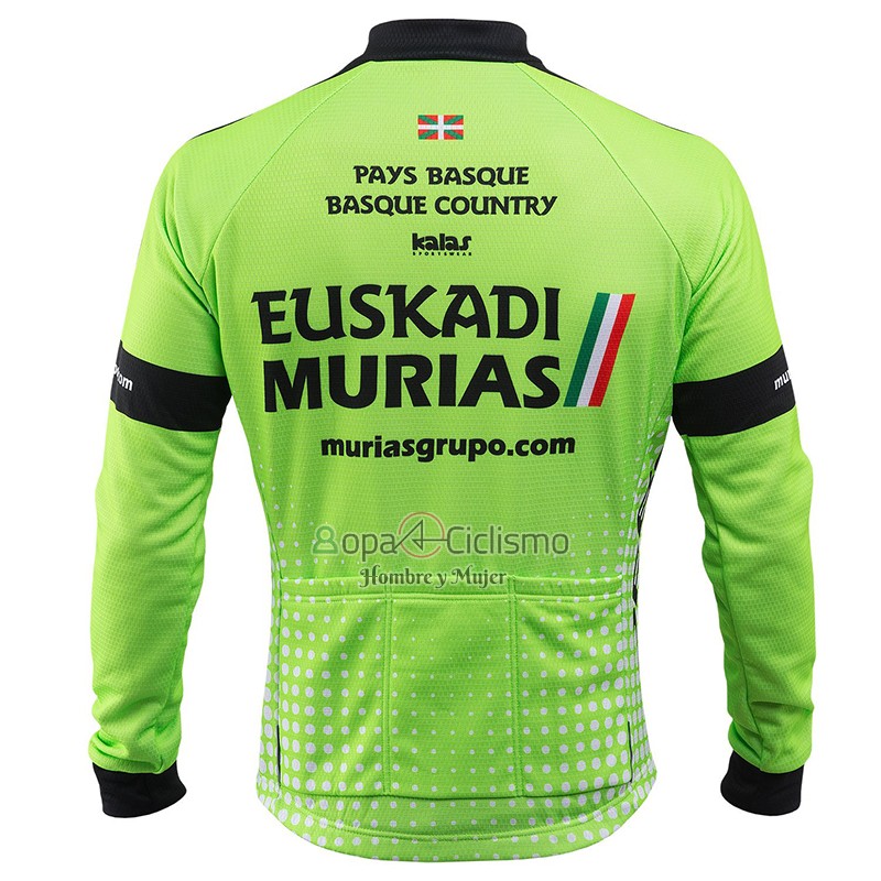 Euskadi Murias Ropa Ciclismo Culotte Largo 2018 Hombre Mangas Largas Verde